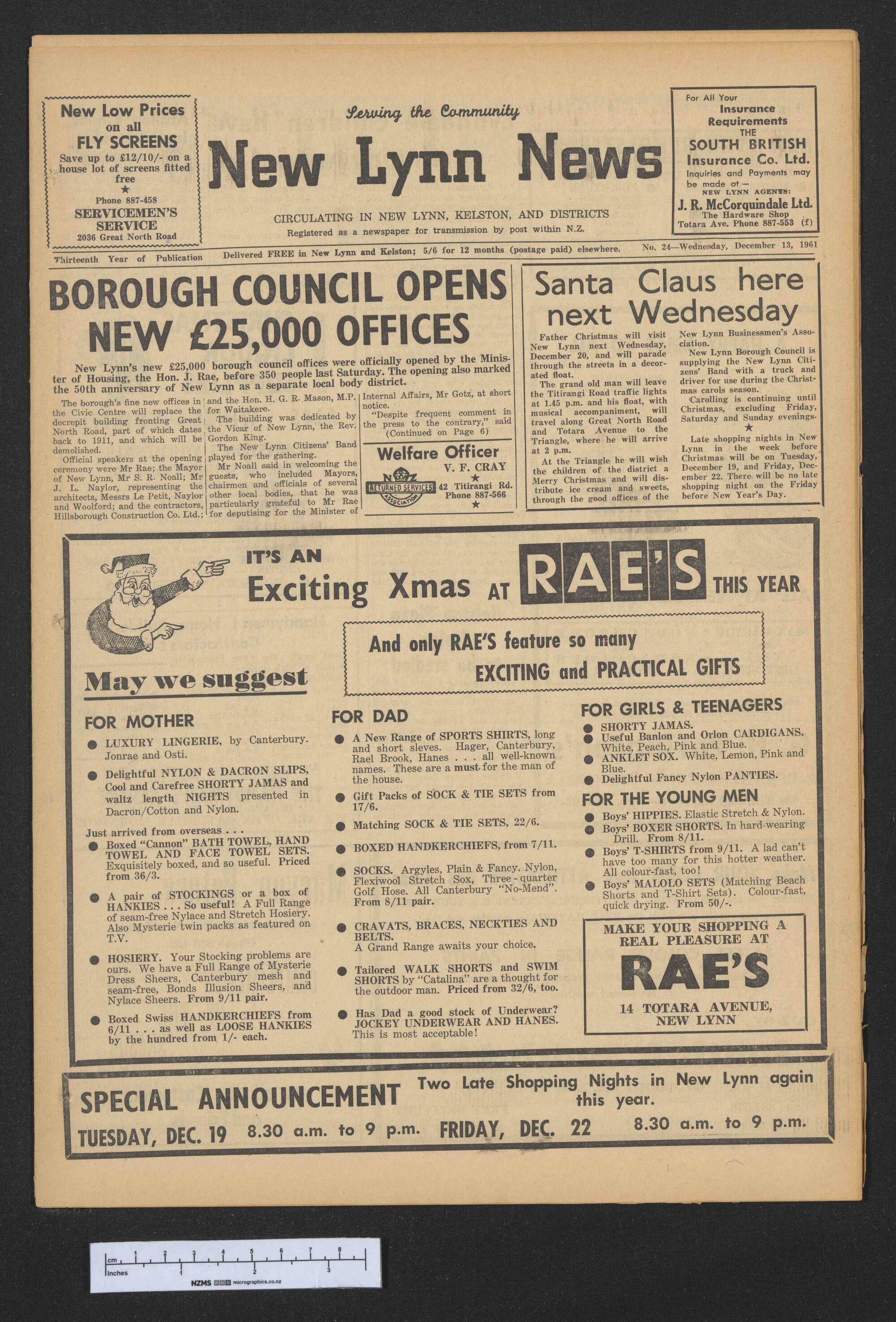 1961-12-13 New Lynn News
