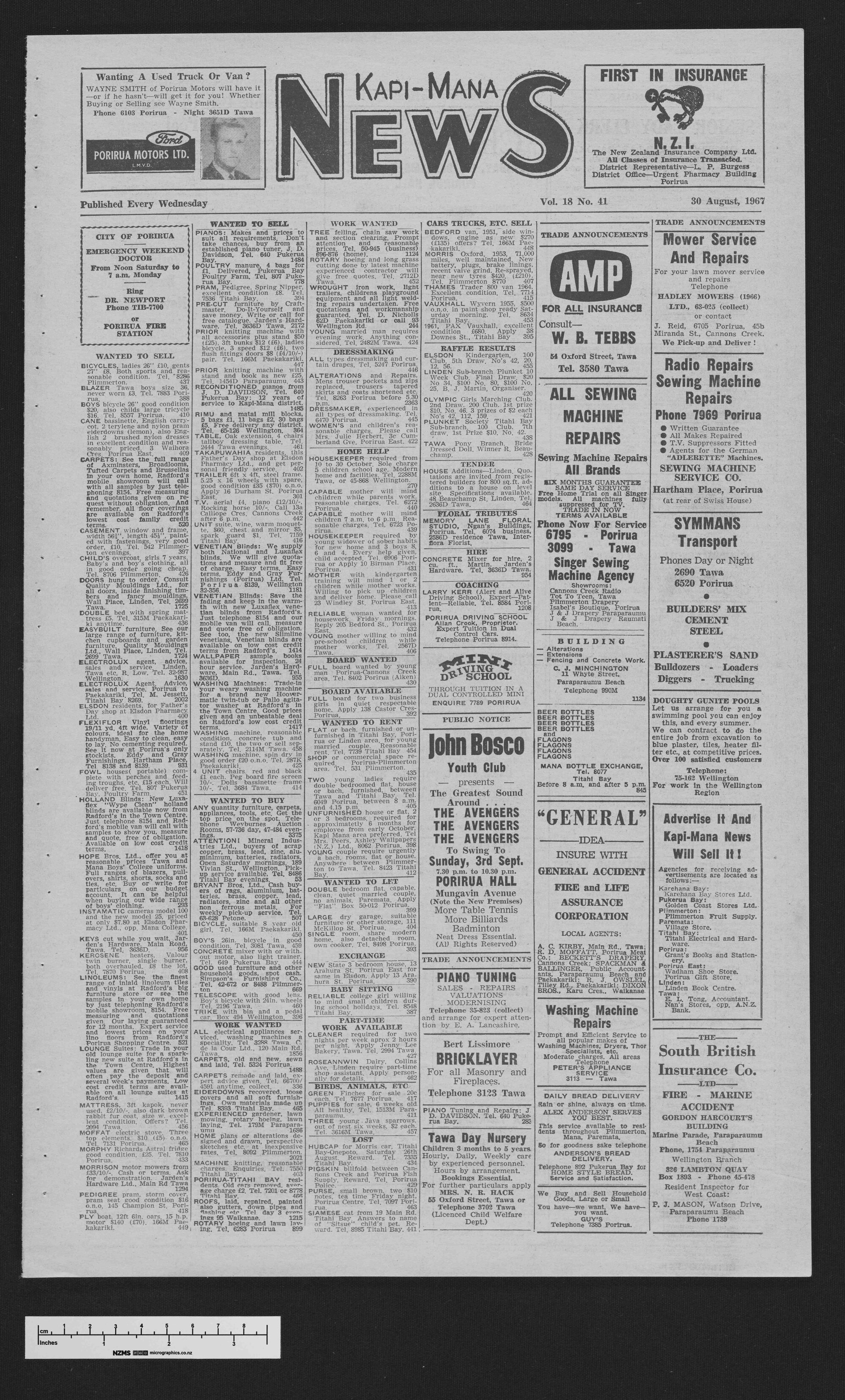 1967-08-30 Kapi-Mana News