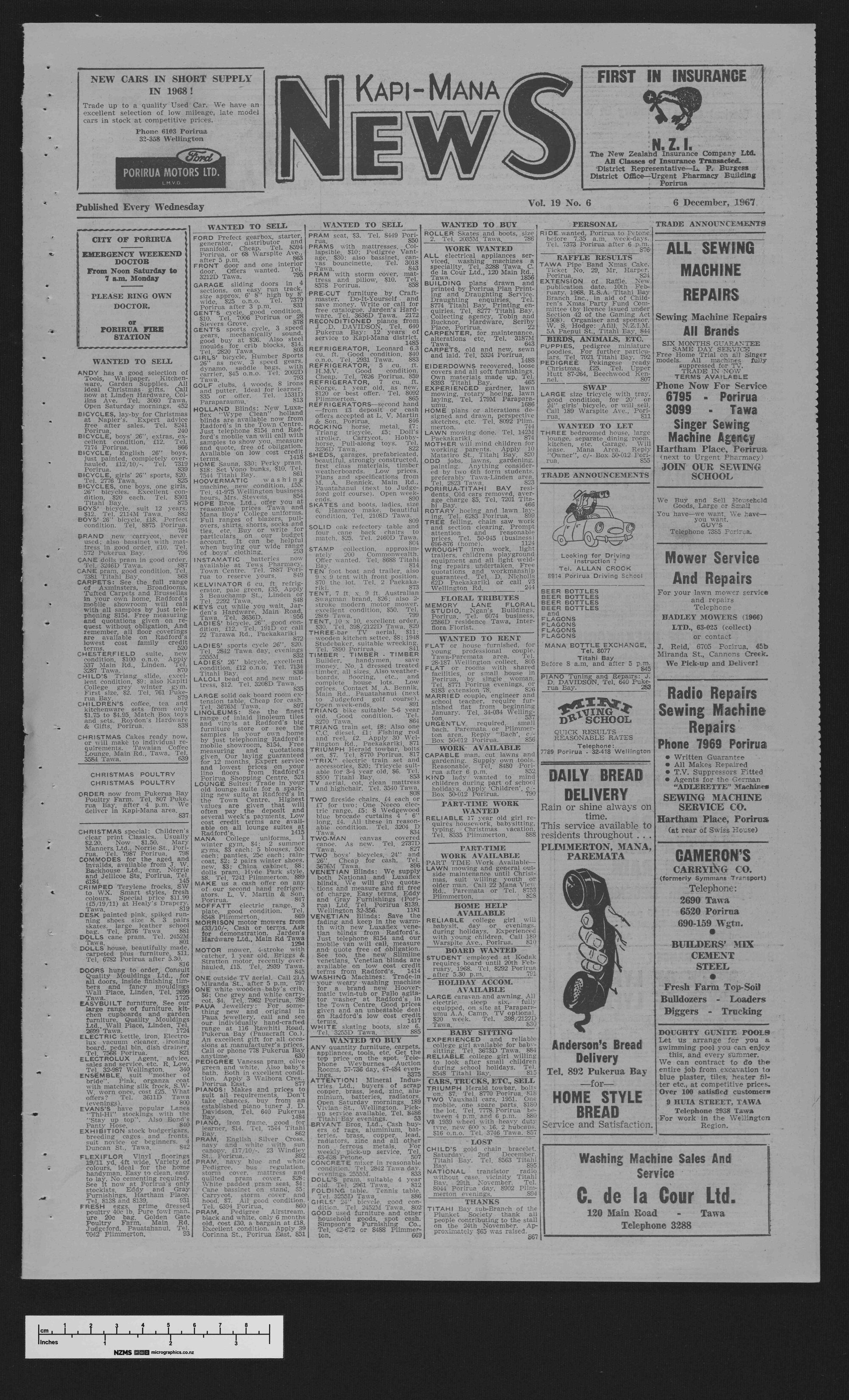 1967-12-06 Kapi-Mana News