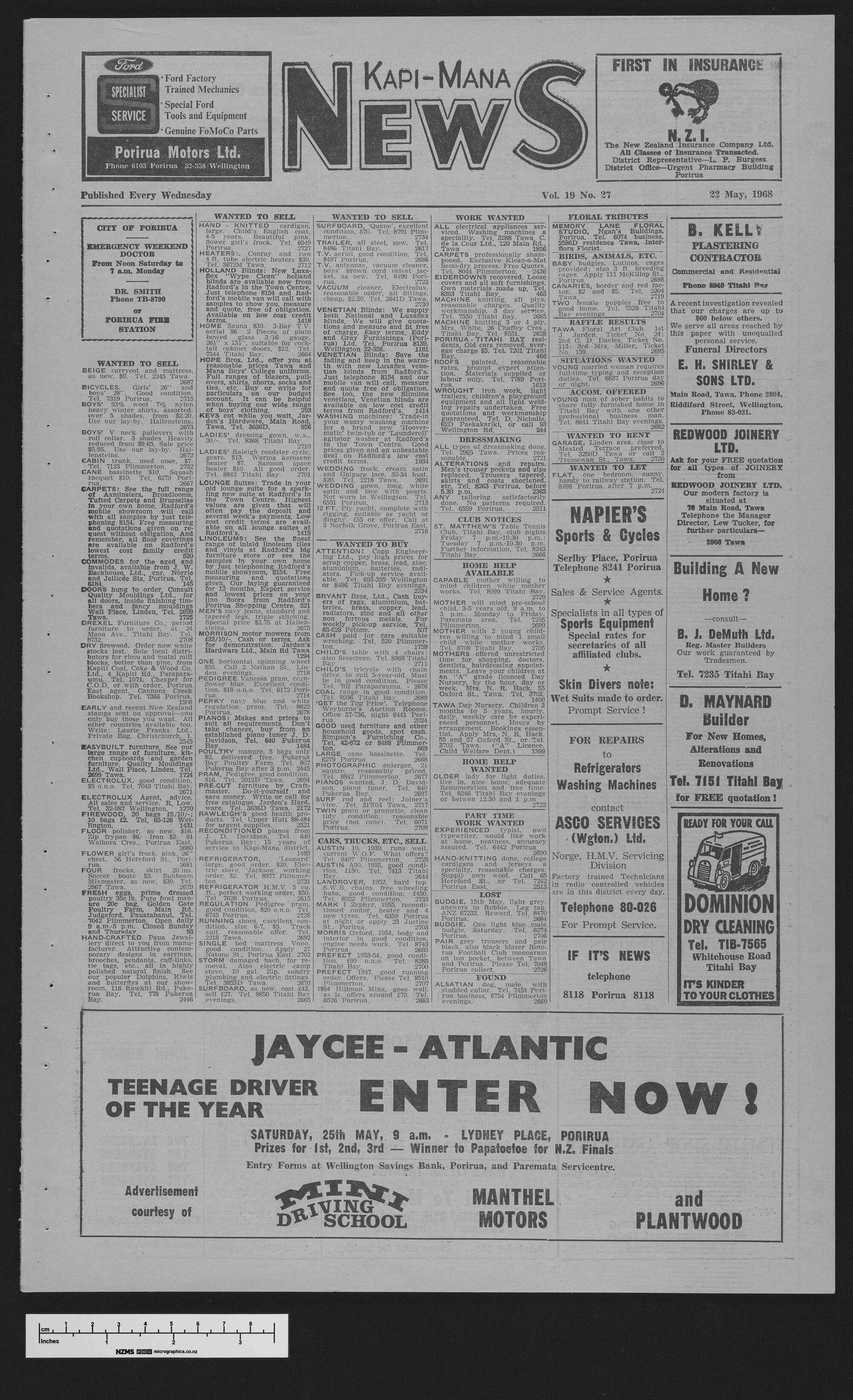 1968-05-22 Kapi-Mana News