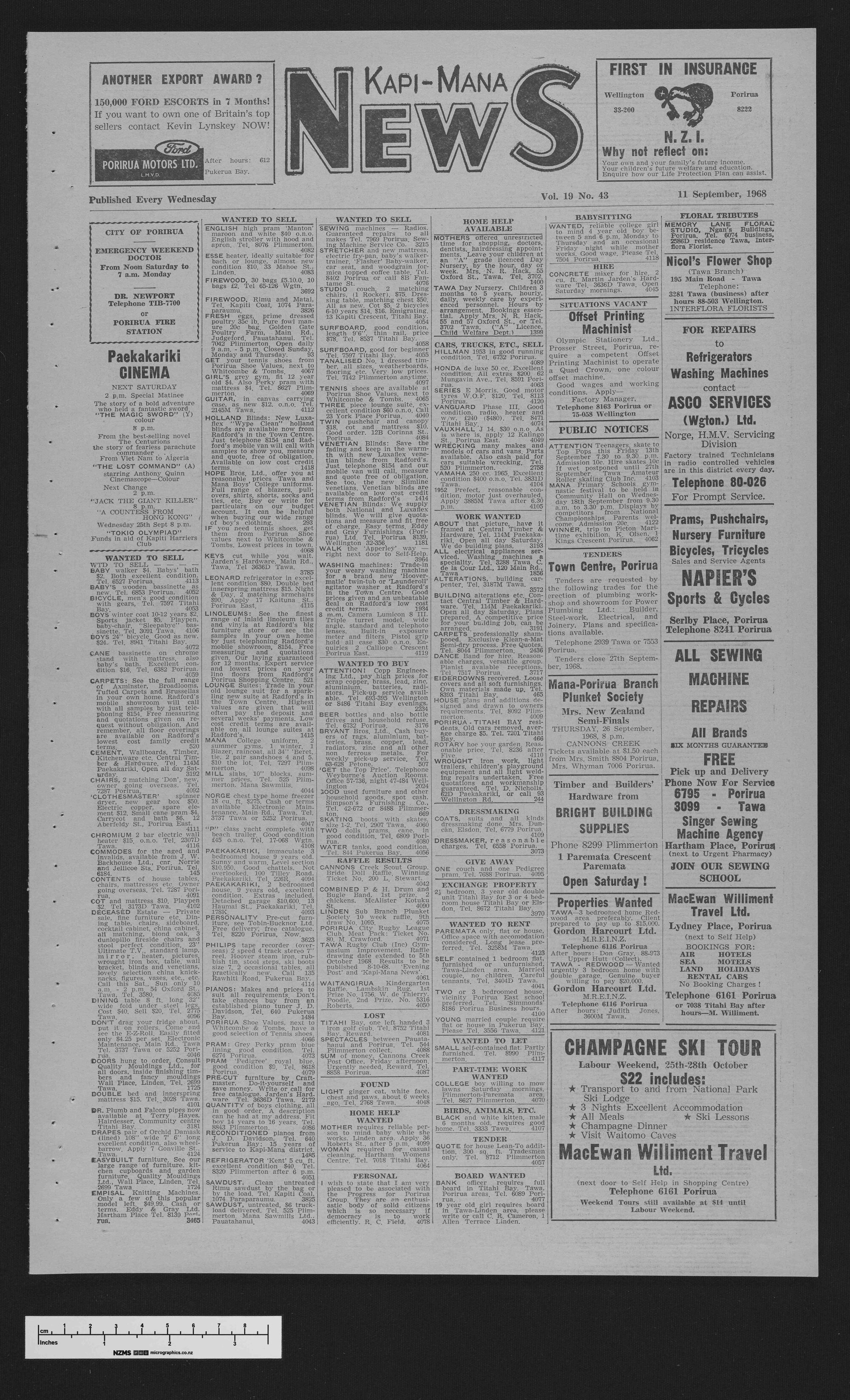 1968-09-11 Kapi-Mana News