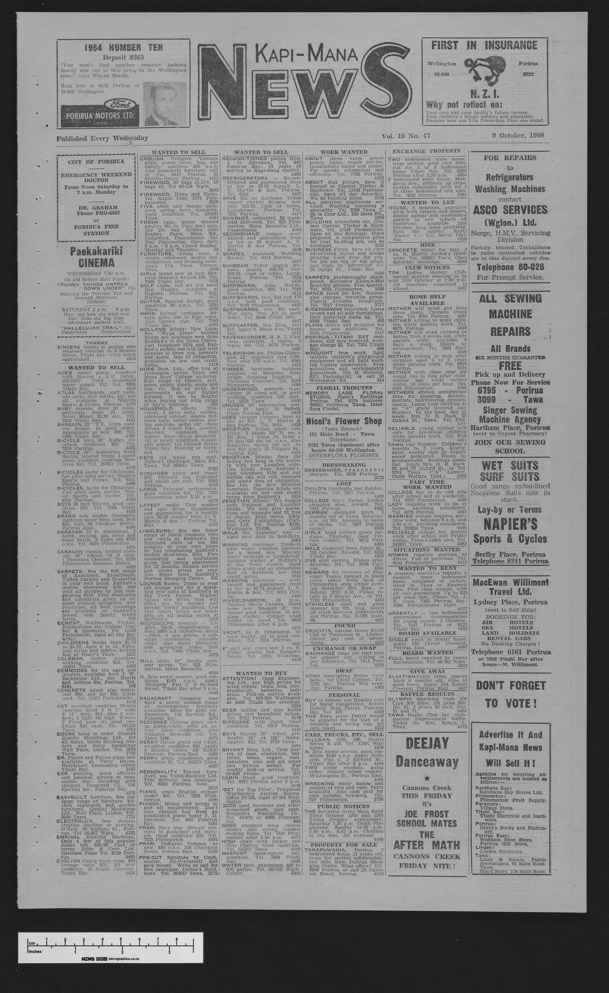 1968-10-09 Kapi-Mana News
