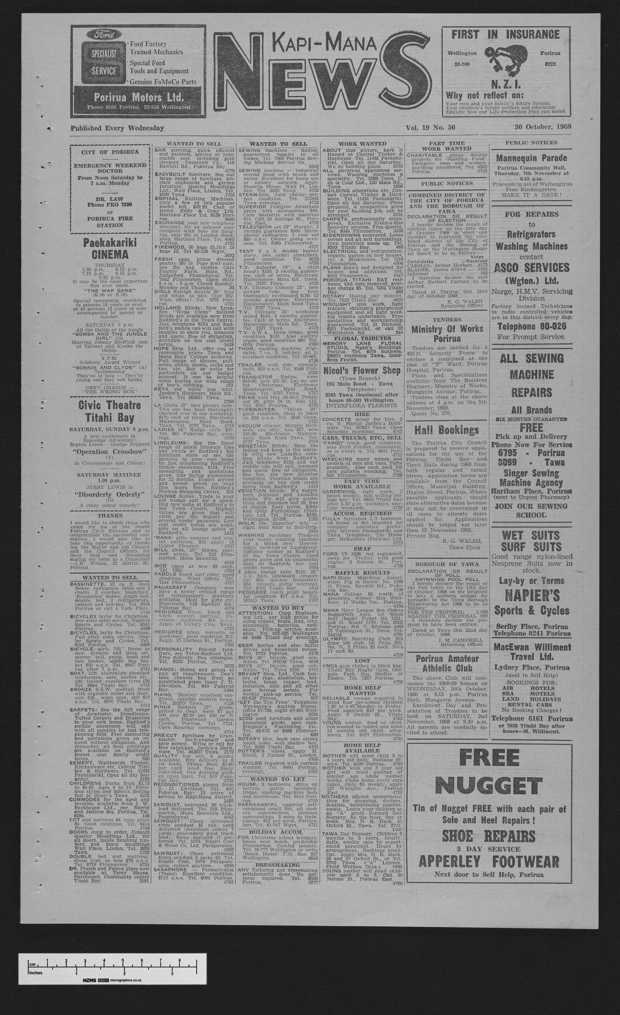 1968-10-30 Kapi-Mana News