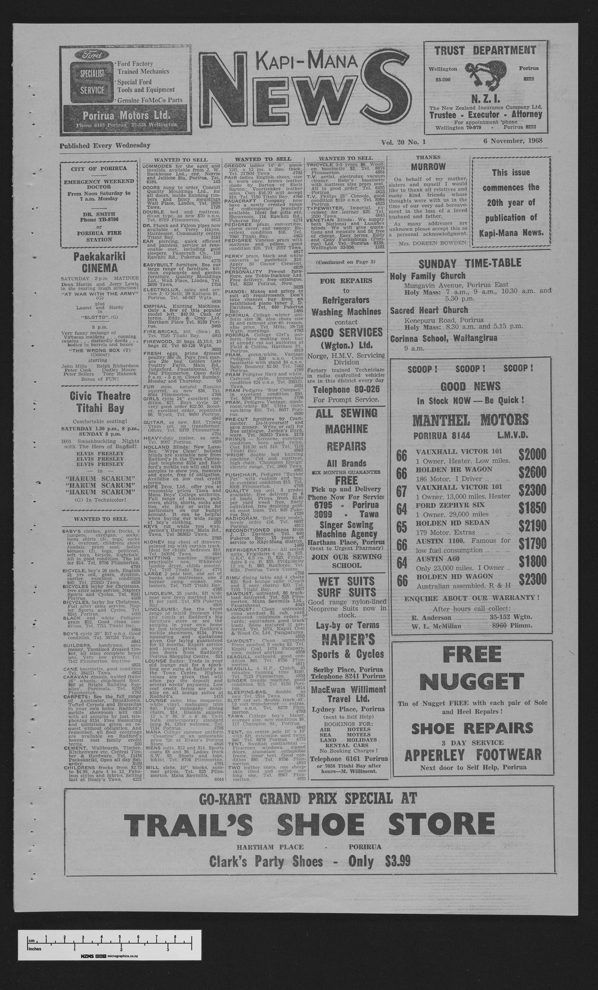1968-11-06 Kapi-Mana News