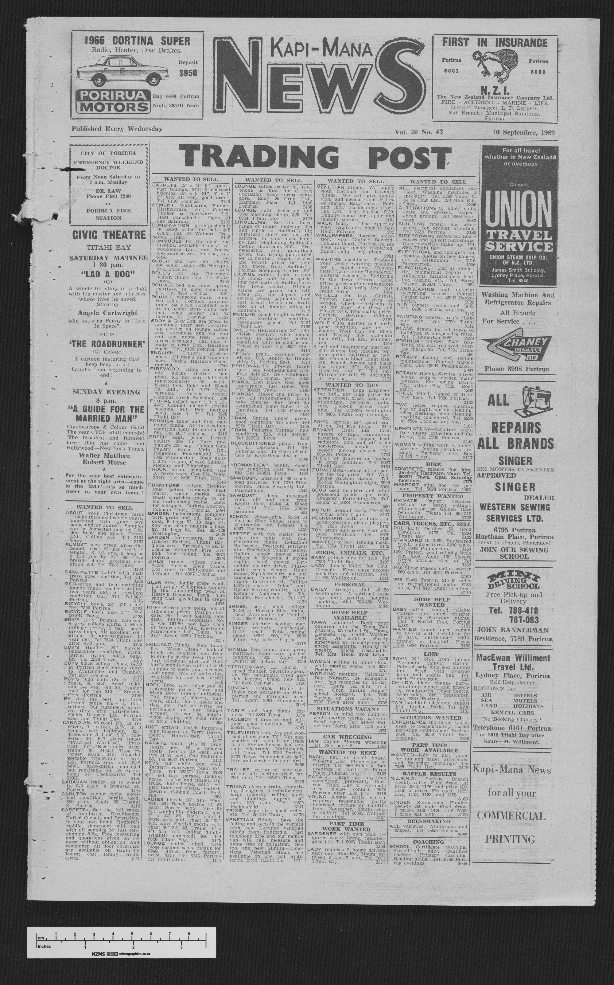 1969-09-10 Kapi-Mana News