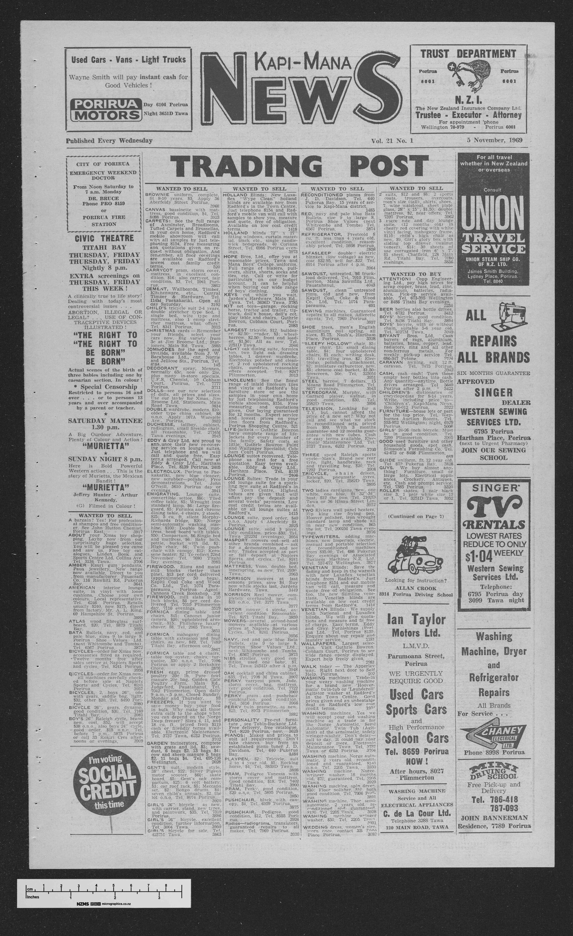 1969-11-05 Kapi-Mana News