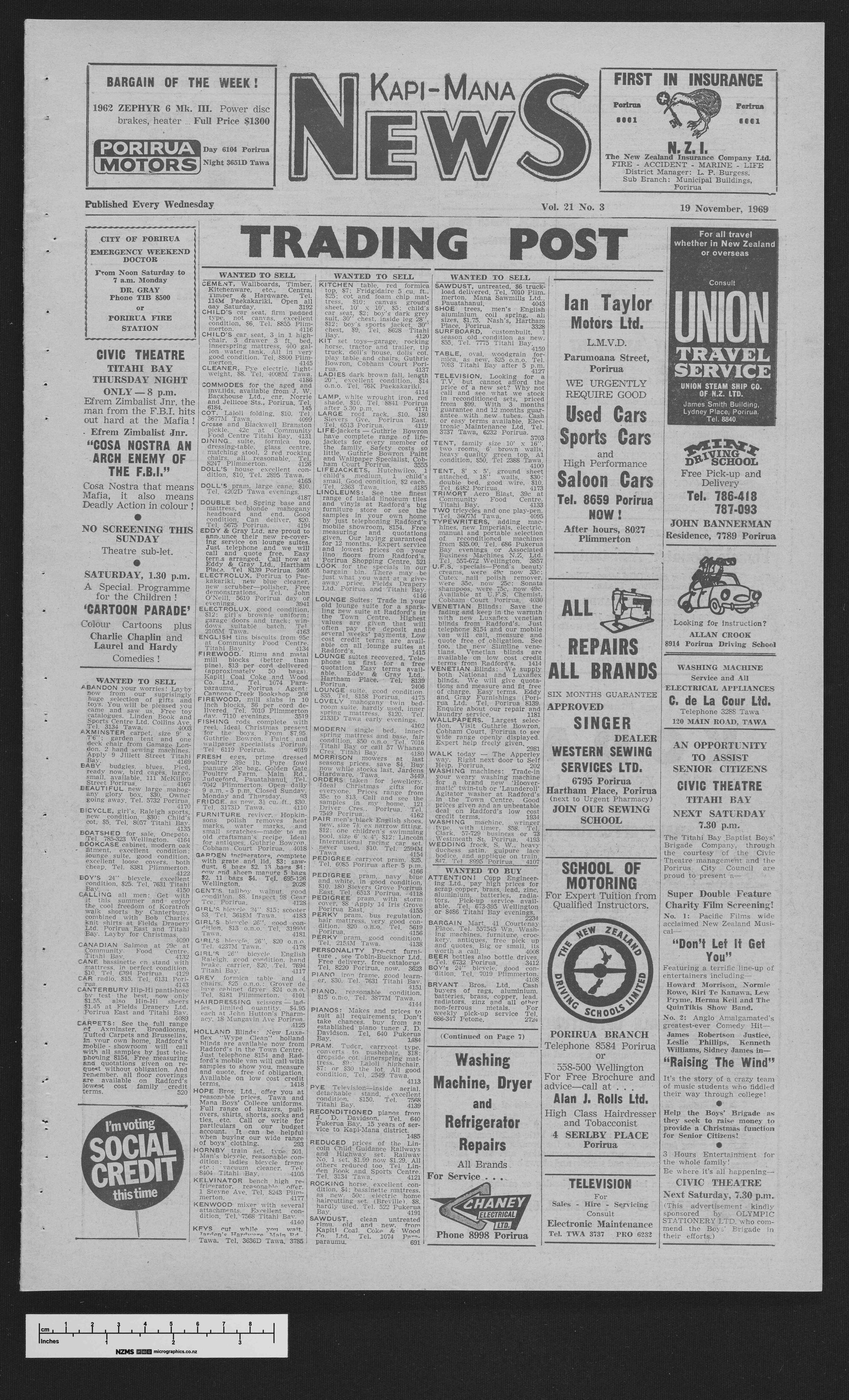 1969-11-19 Kapi-Mana News