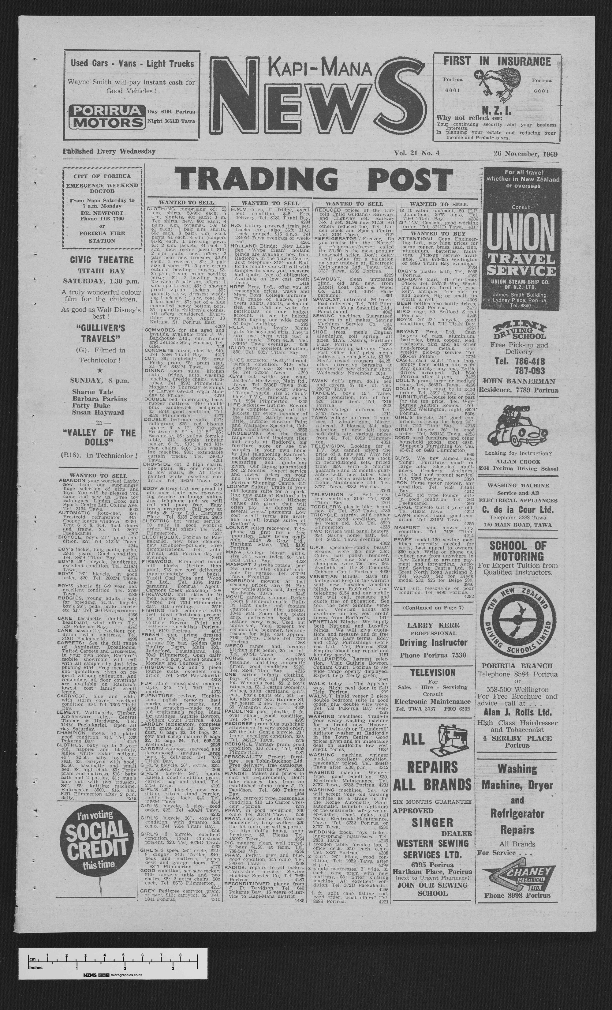 1969-11-26 Kapi-Mana News