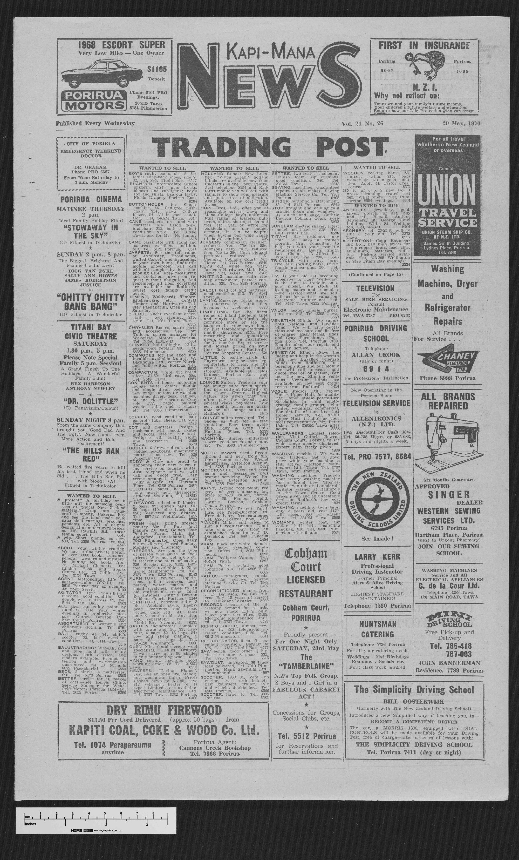 1970-05-20 Kapi-Mana News