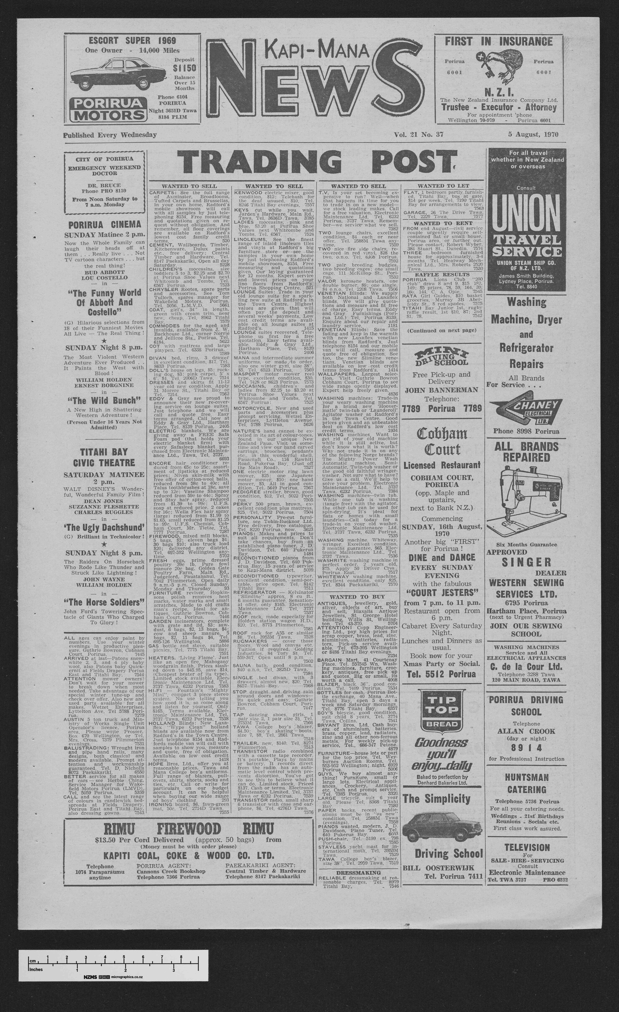1970-08-05 Kapi-Mana News