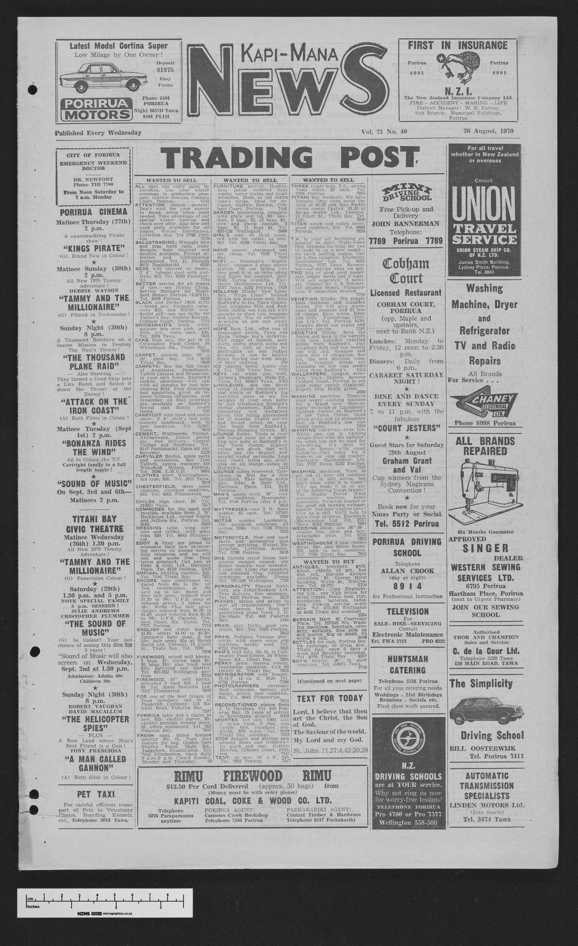 1970-08-26 Kapi-Mana News