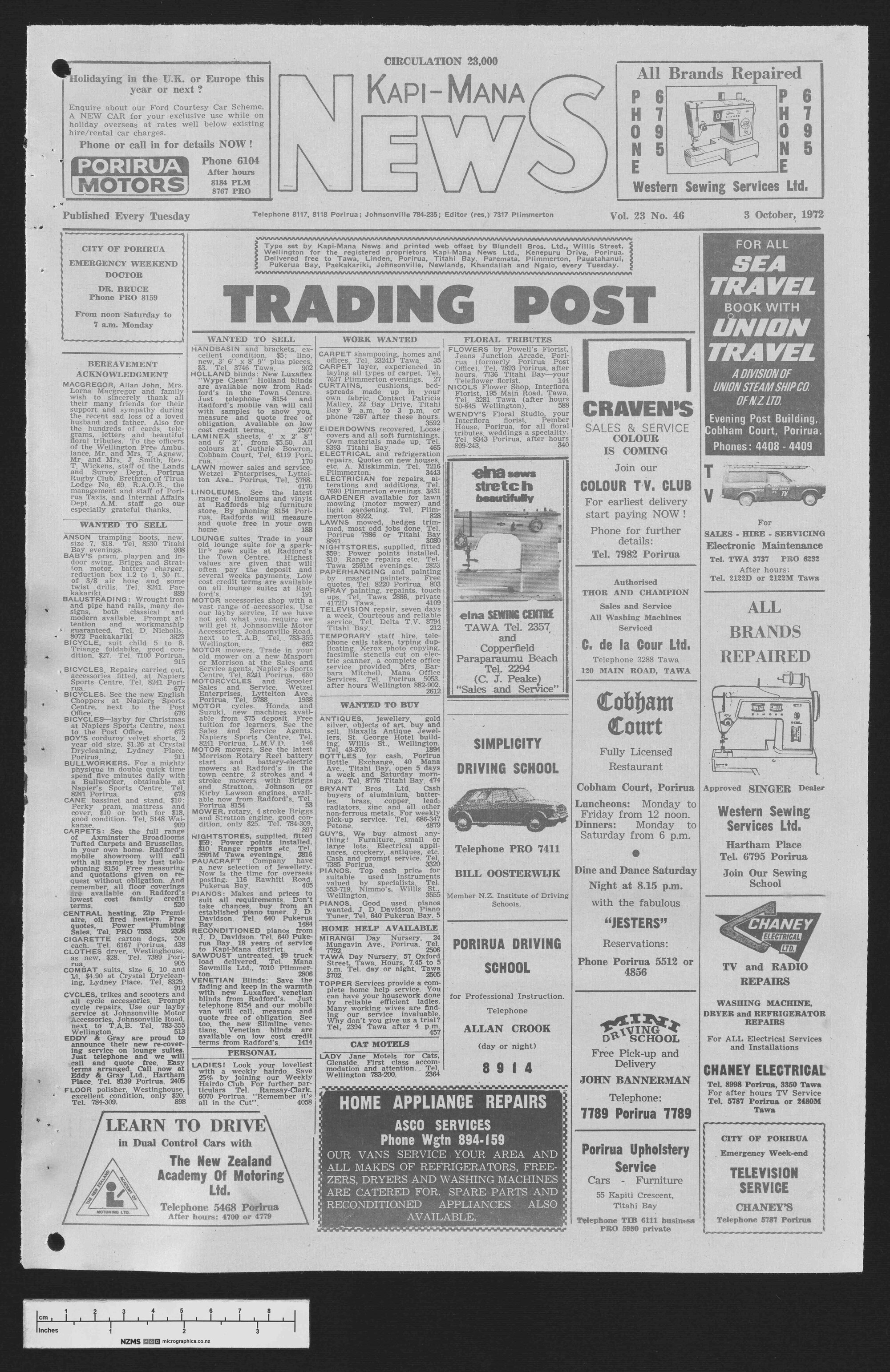 1972-10-03 Kapi-Mana News