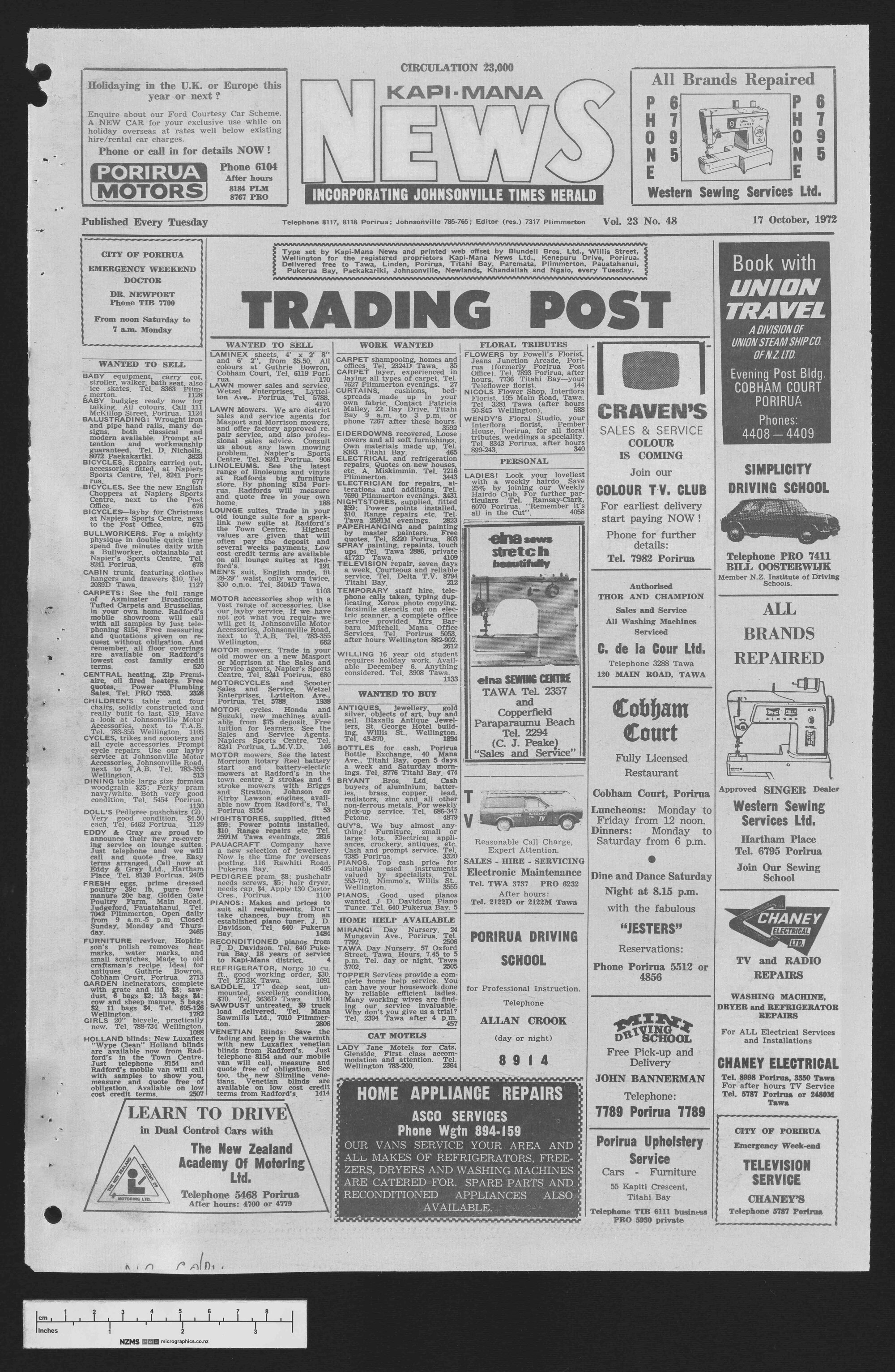 1972-10-17 Kapi-Mana News