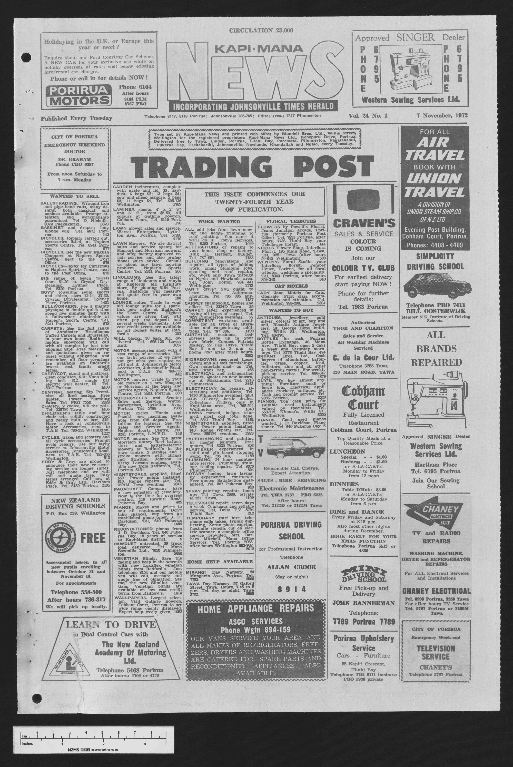 1972-11-07 Kapi-Mana News