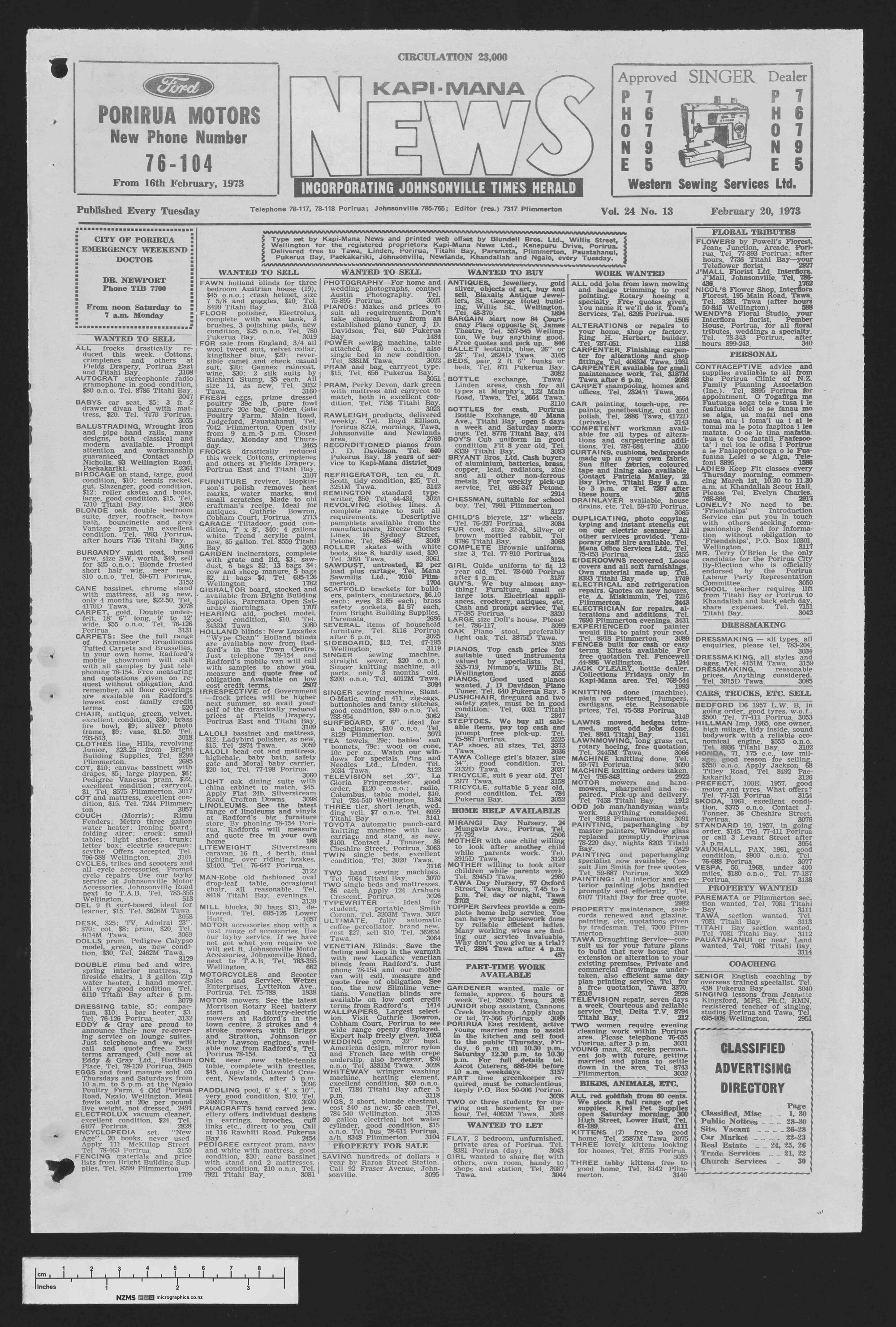 1973-02-20 Kapi-Mana News