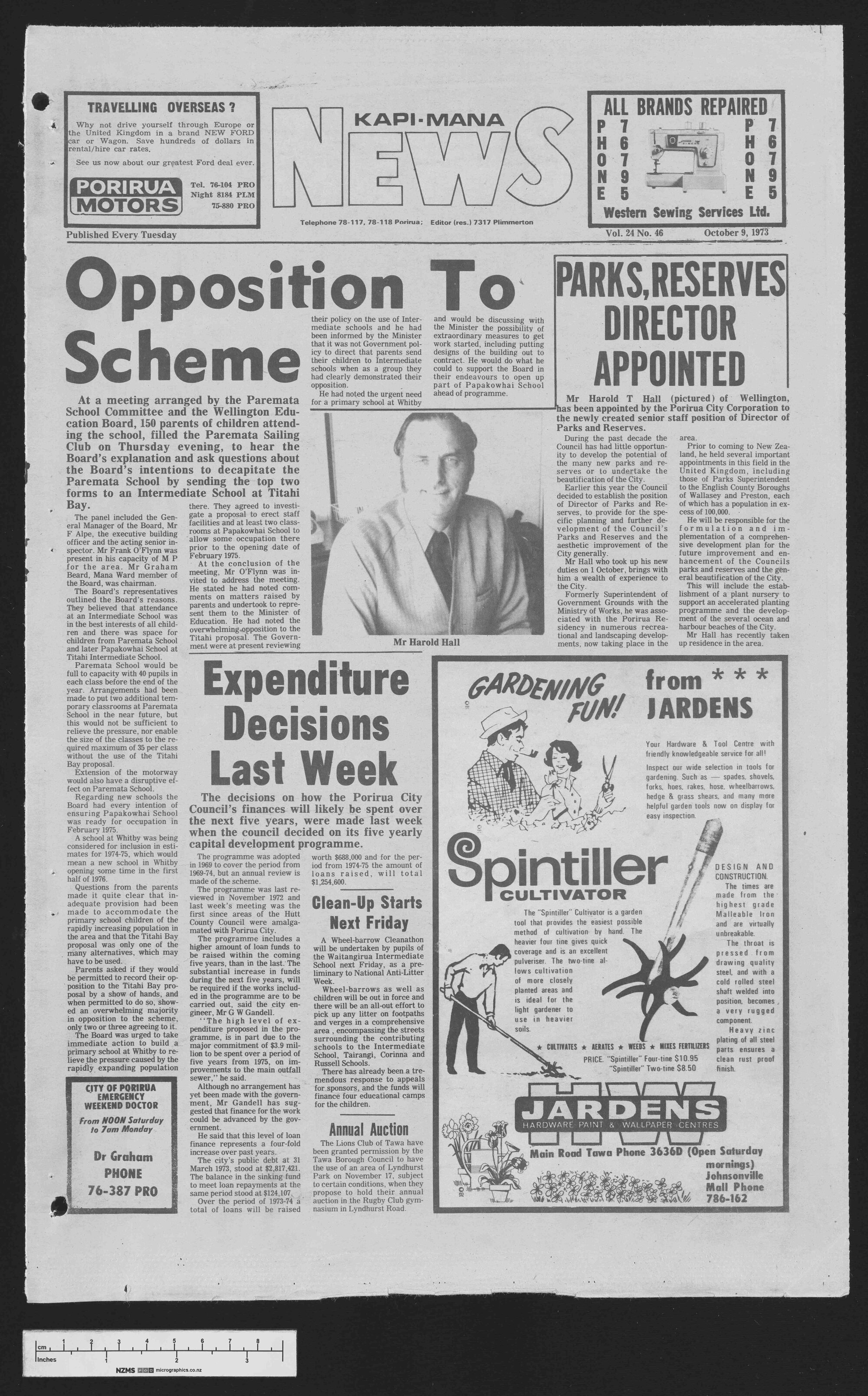 1973-10-09 Kapi-Mana News