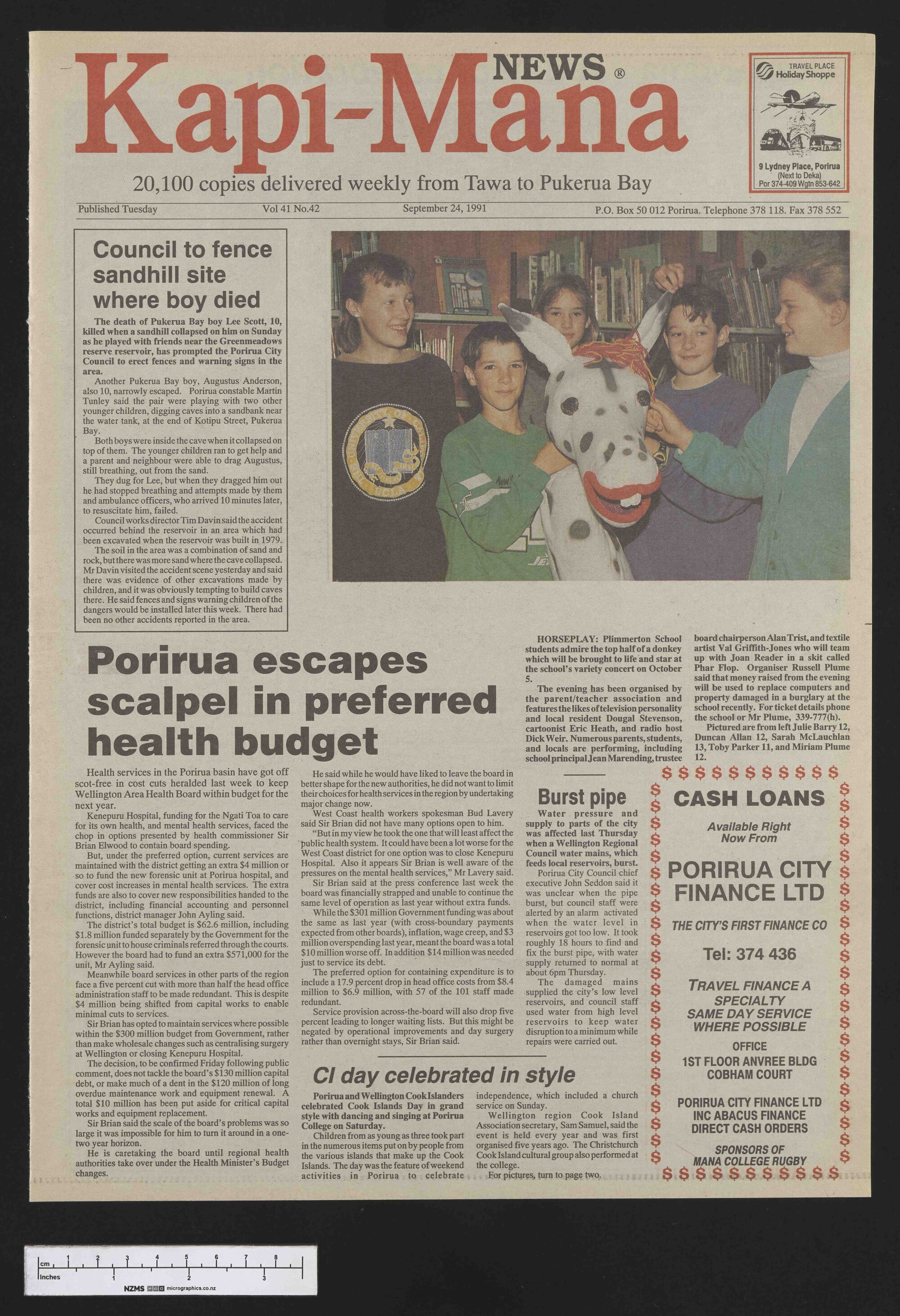 1991-09-24 Kapi-Mana News