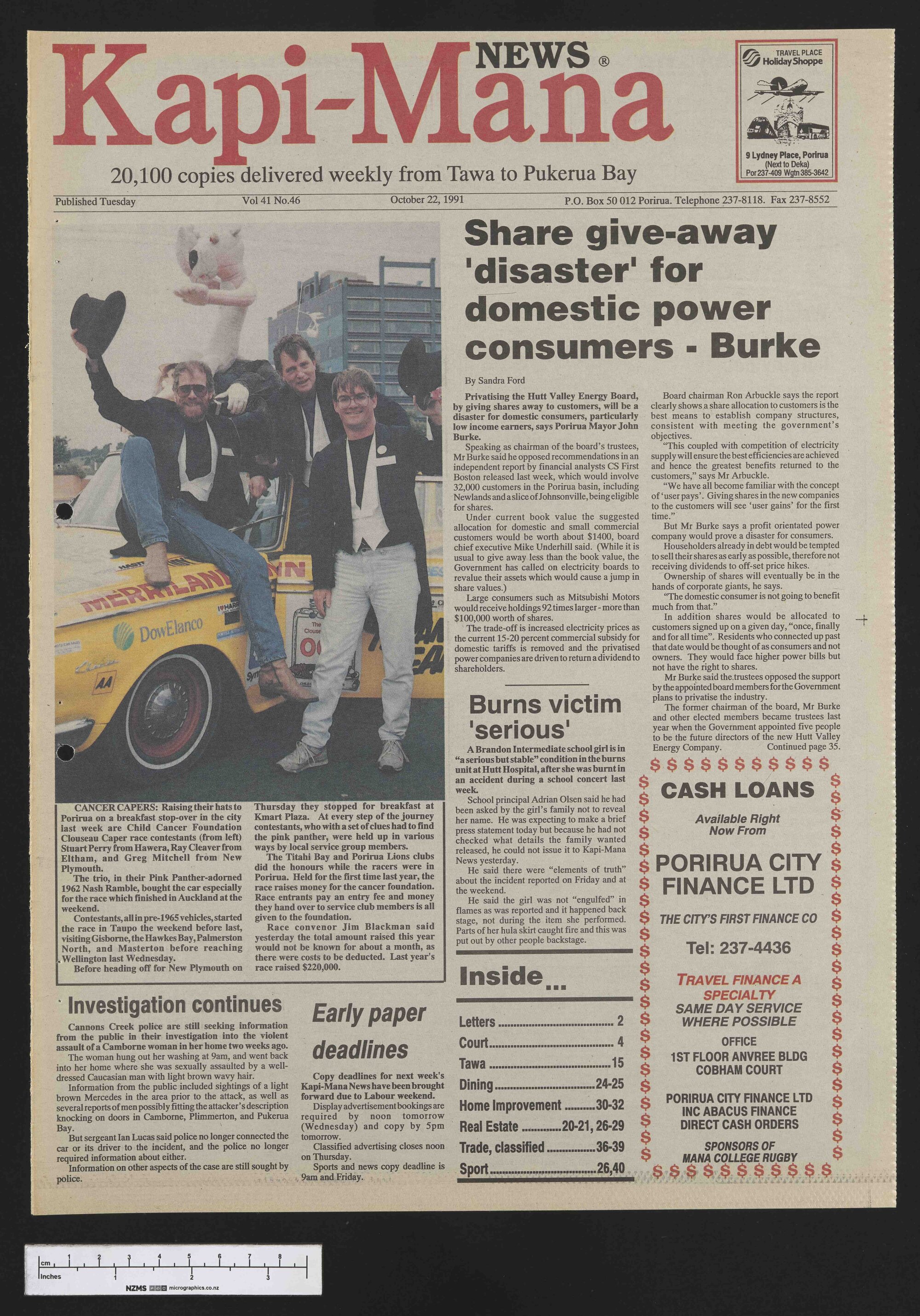 1991-10-22 Kapi-Mana News