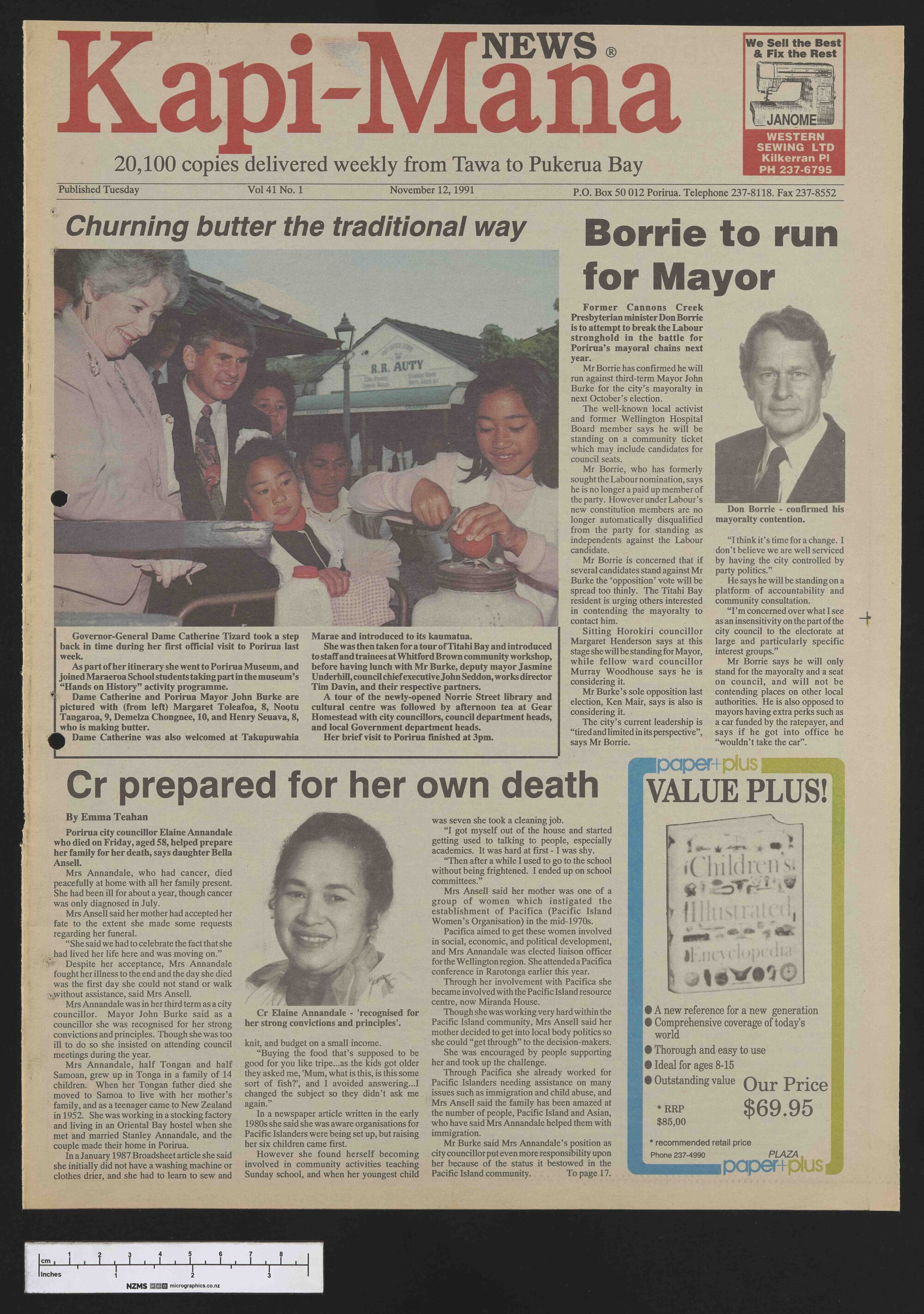 1991-11-12 Kapi-Mana News
