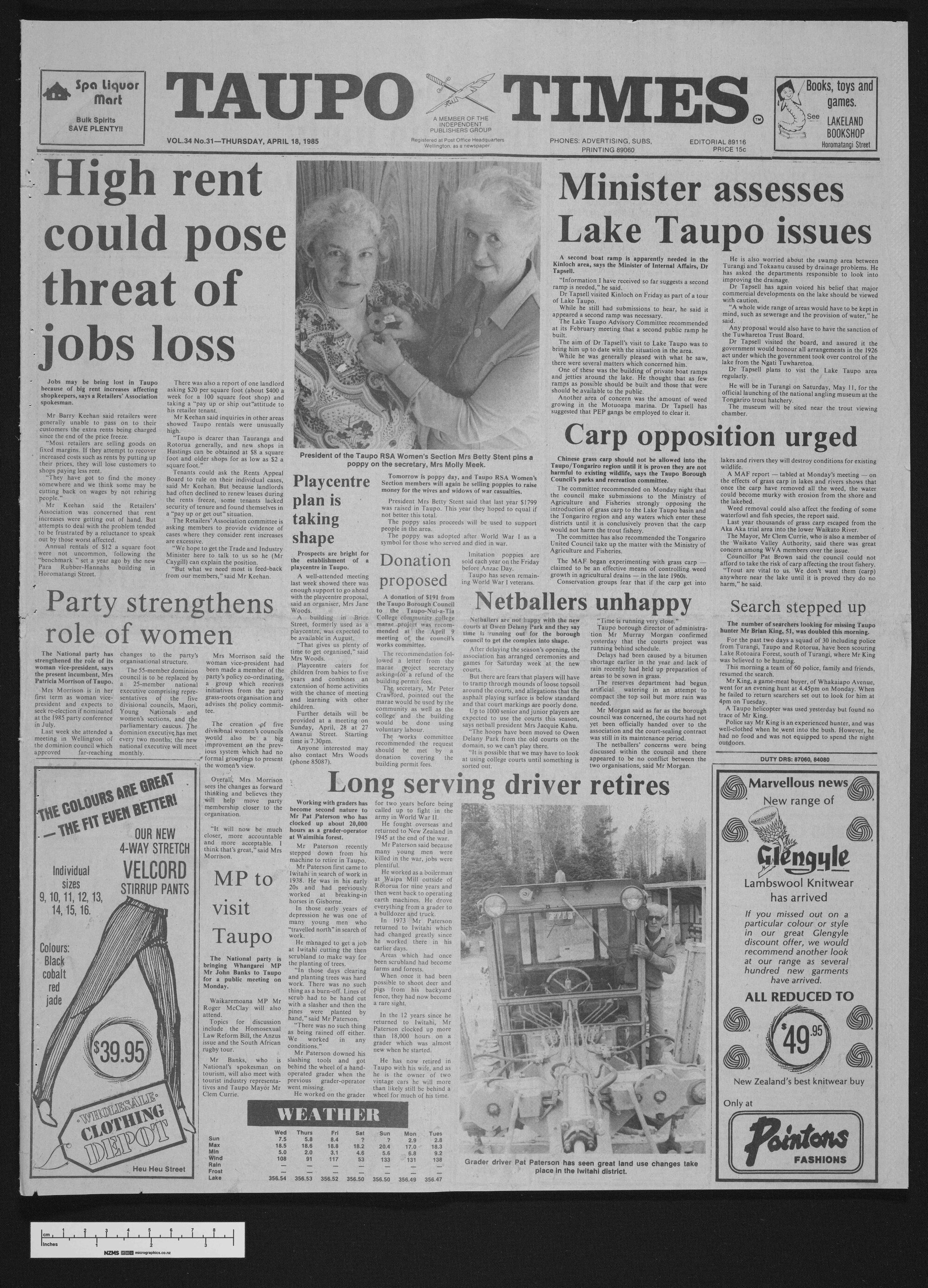 1985-04-18 Taupō Times