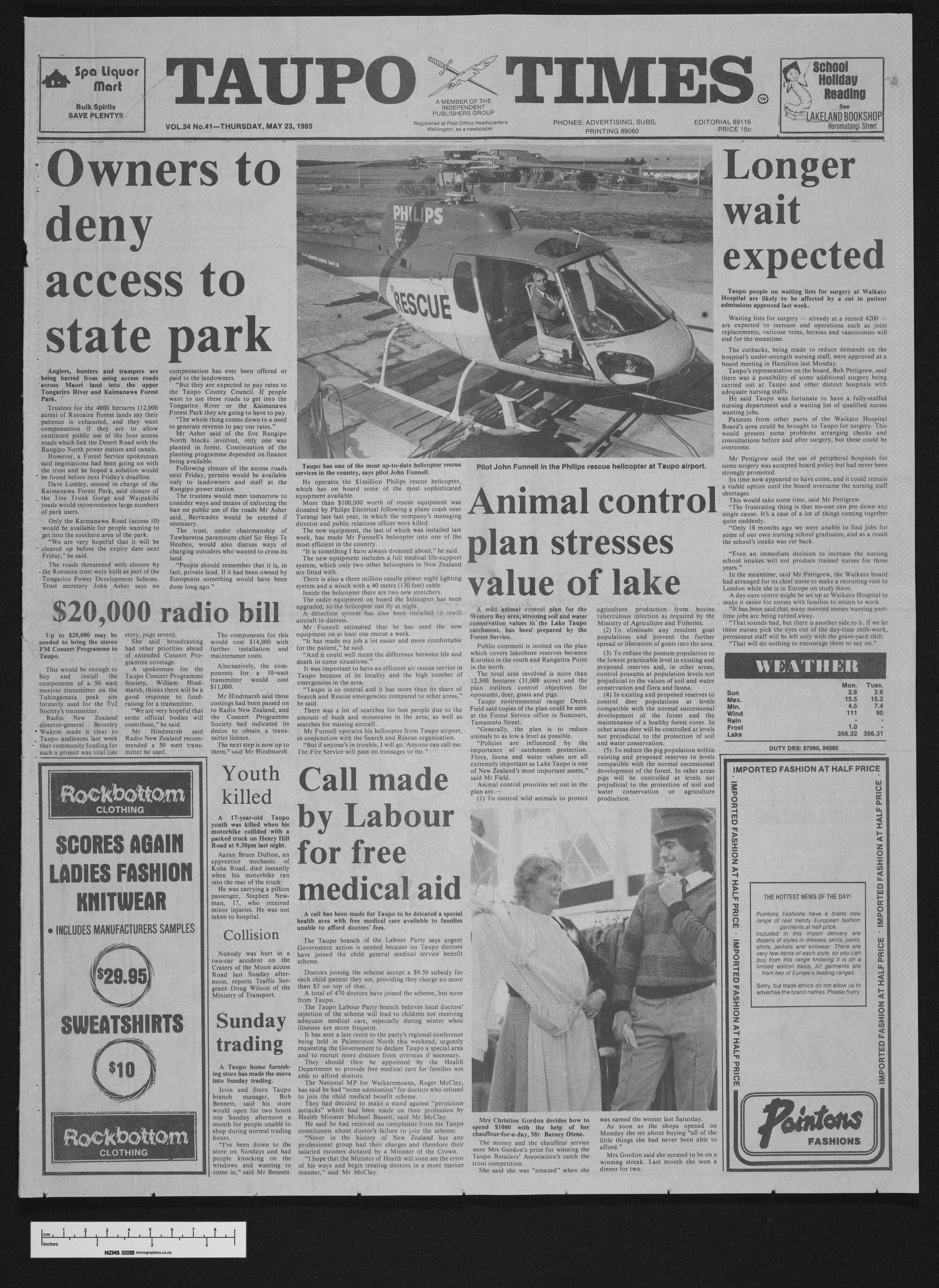 1985-05-23 Taupō Times