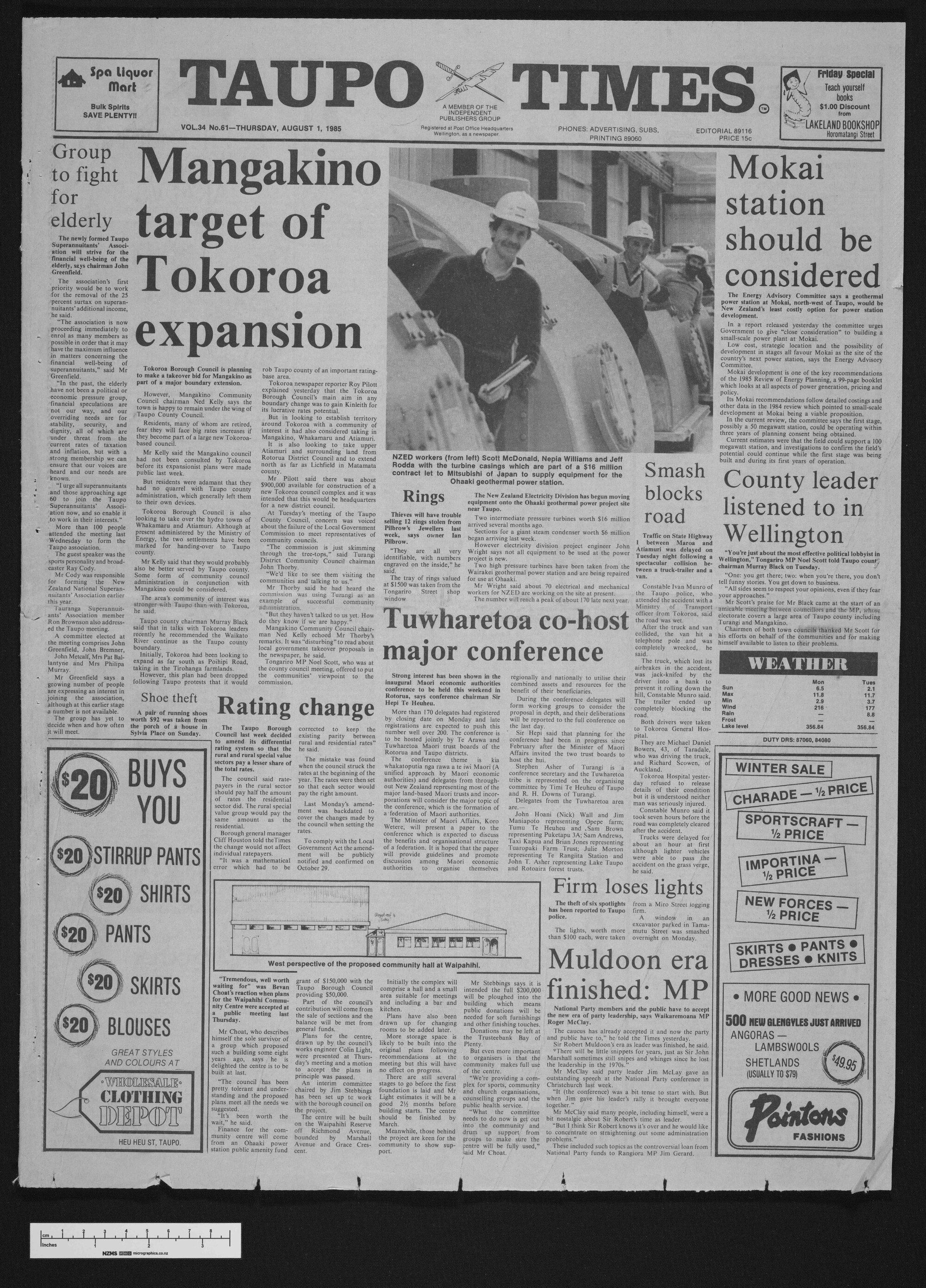 1985-08-01 Taupō Times