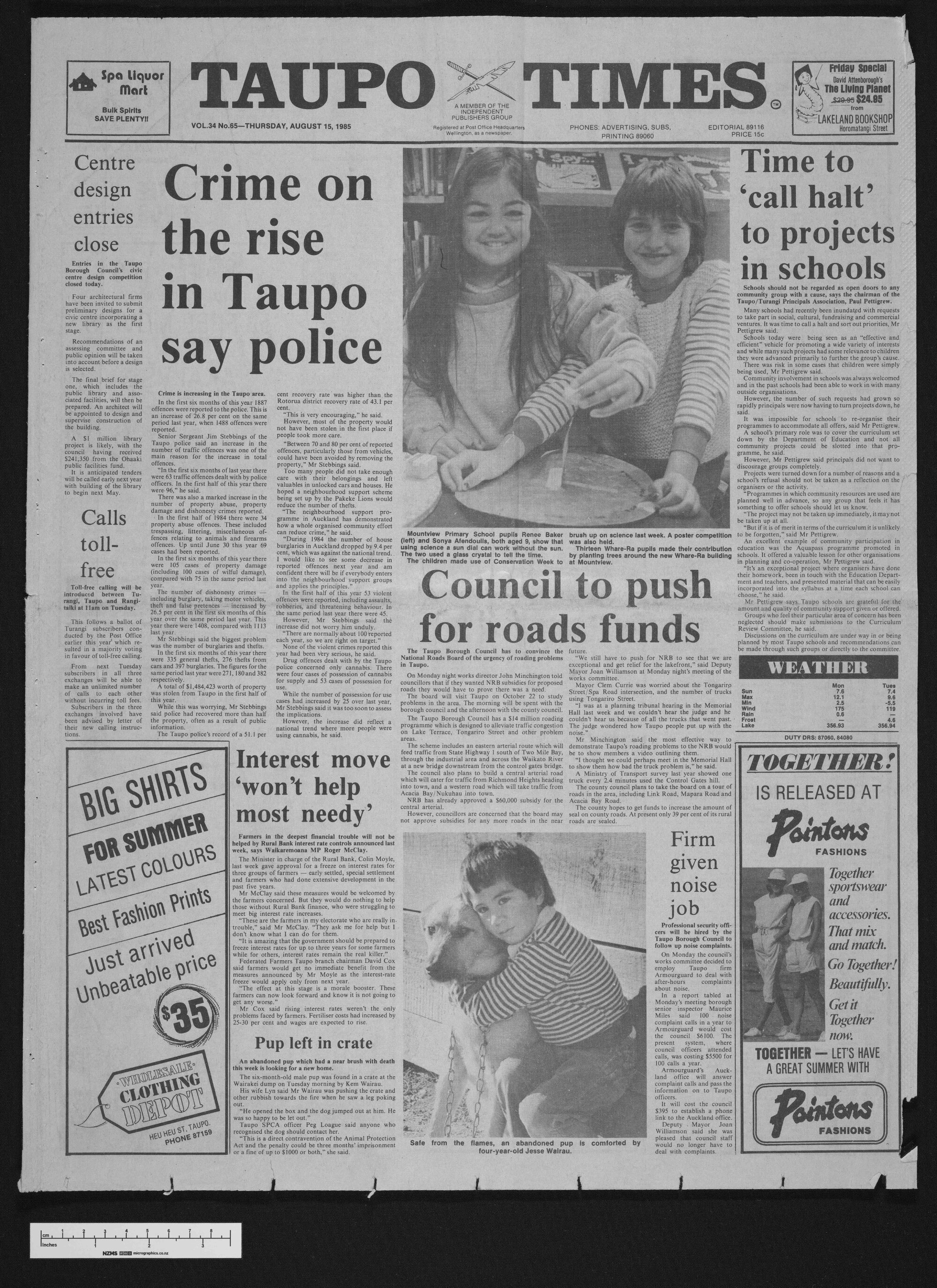 1985-08-15 Taupō Times