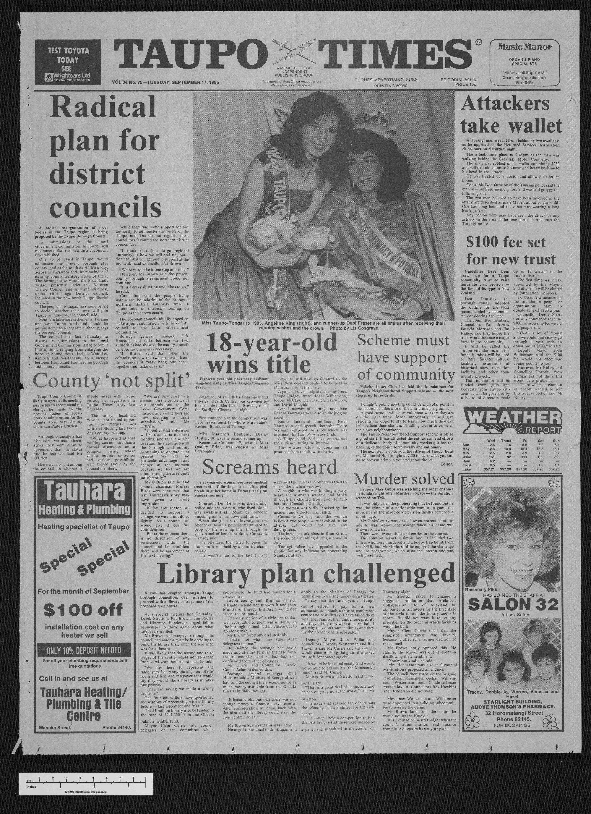 1985-09-17 Taupō Times