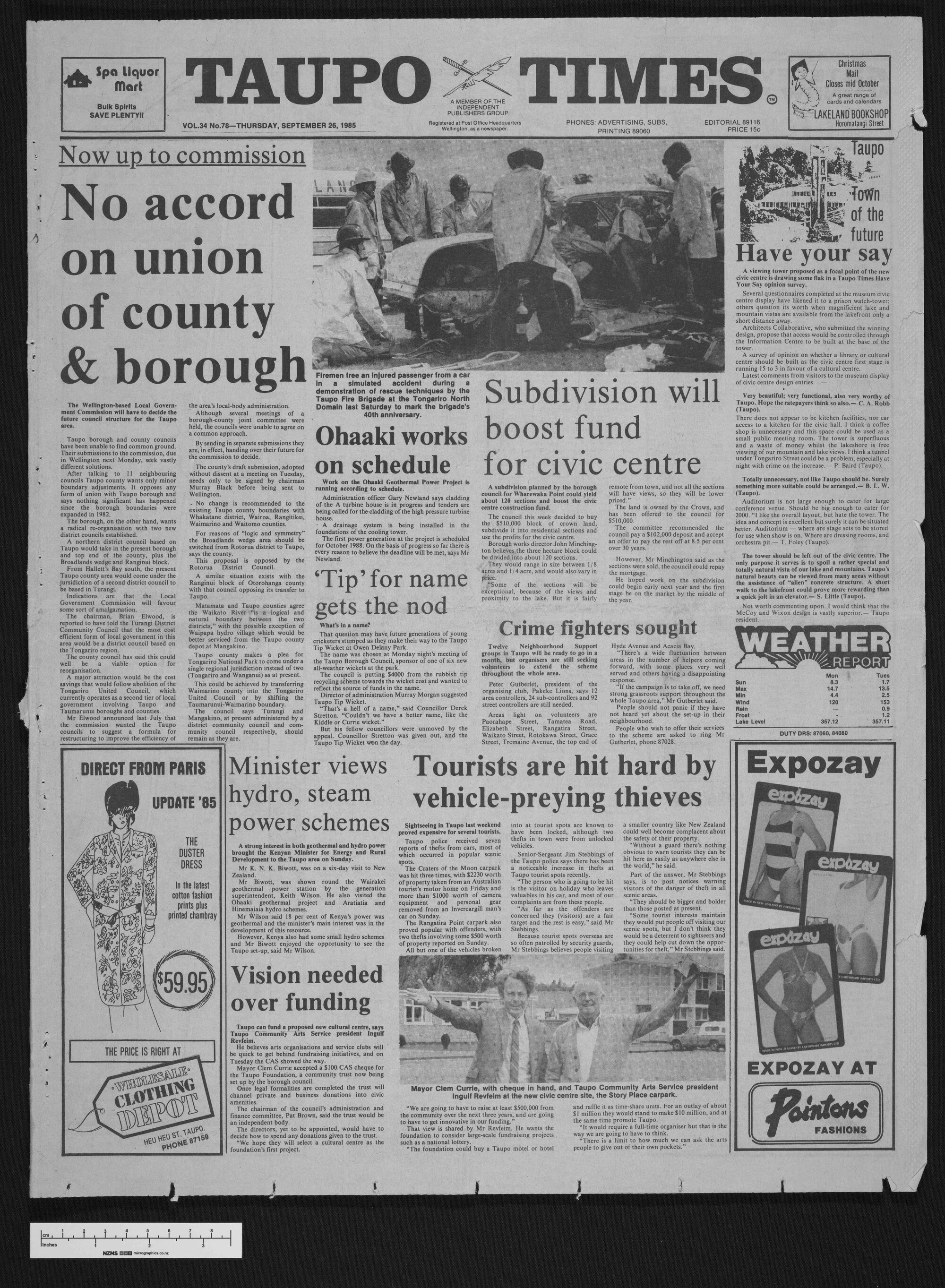 1985-09-26 Taupō Times