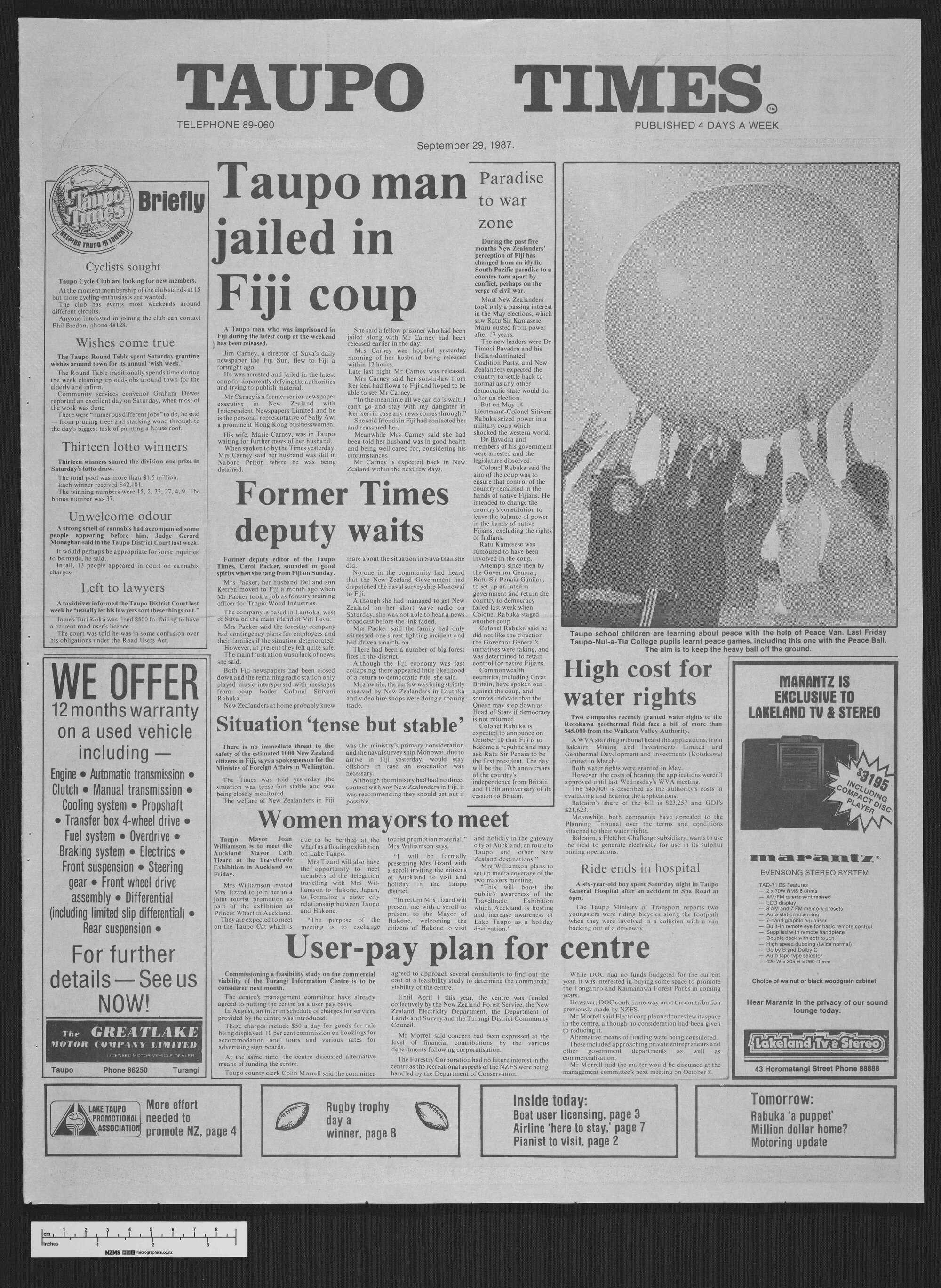 1987-09-29 Taupō Times