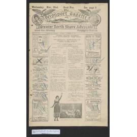 1922-11-16 Devonport Gazette & Greater North Shore Advocate
